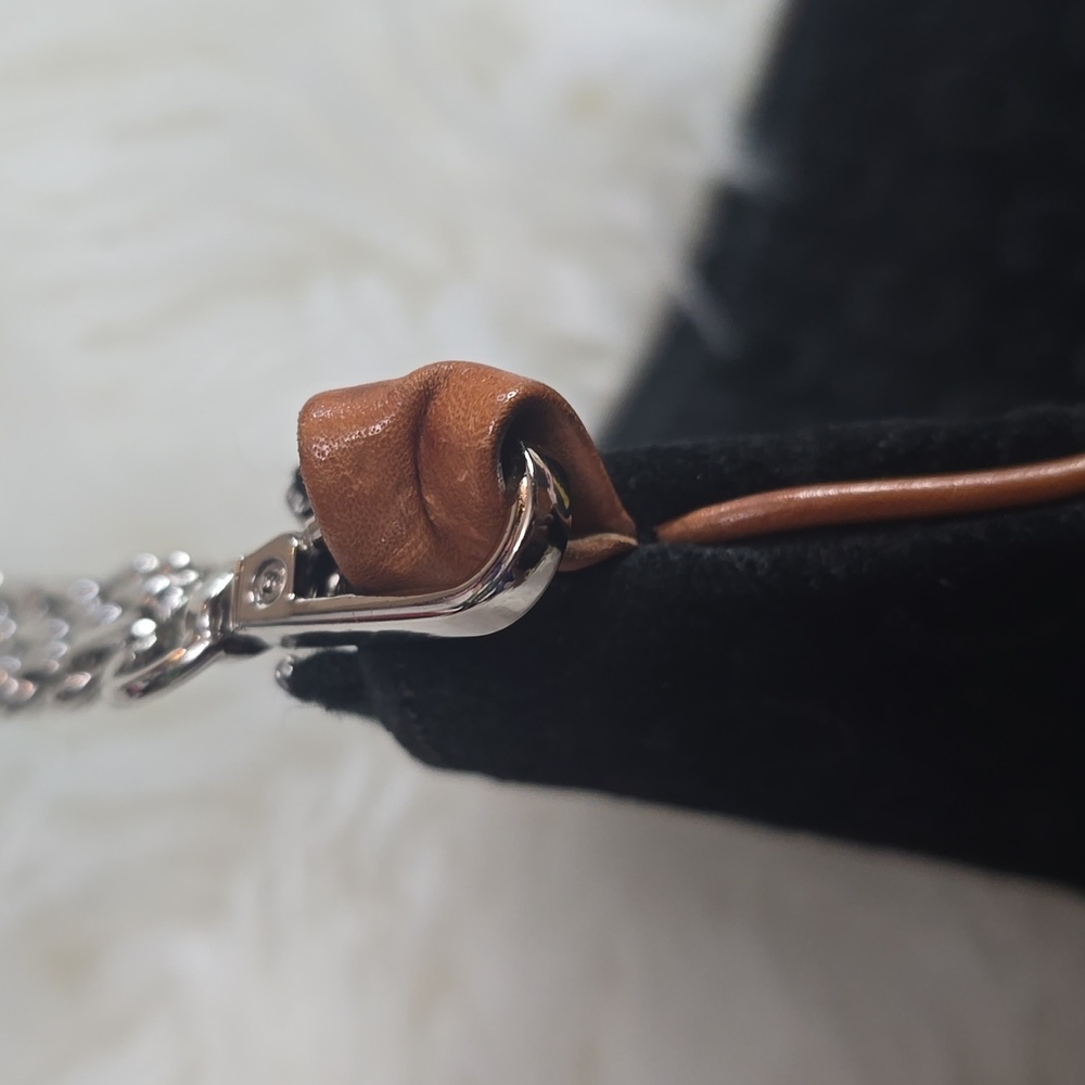 Celine Suede Leather Trim Black /tan Women's Bag‎ - Picture 13 of 15